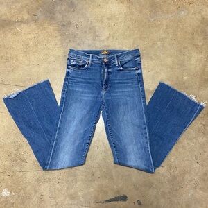 MOTHER Women's Straight Leg Blue Jeans